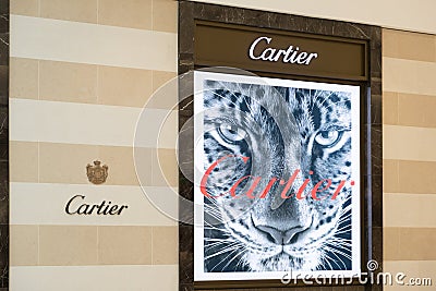 CARTIER fashion store front Editorial Stock Photo