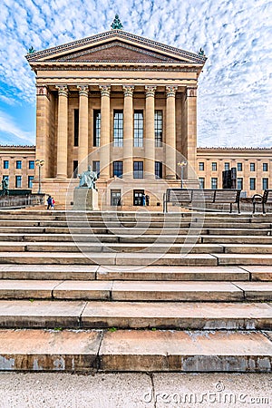 Philadelphia, Pennsylvania, USA - December, 2018 - Chief Justice of United States John Marshall, by William Wetmore Story, at Editorial Stock Photo