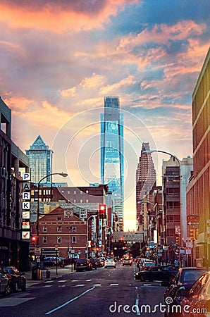 Philadelphia street Editorial Stock Photo