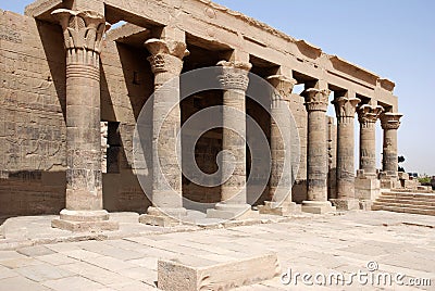 Philae Isis temple Stock Photo