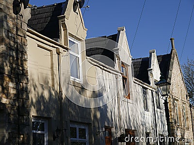 Philanthropic housing for workers in the mines and cotton mills of Padiham Stock Photo