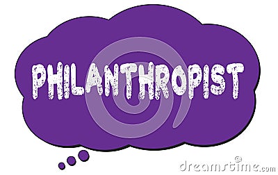 PHILANTHROPIST text written on a violet cloud bubble Stock Photo