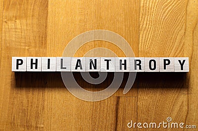 Philanthropy word concept Stock Photo