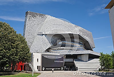 Philharmonie de Paris in Parc de la Villette Editorial Stock Photo