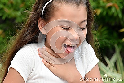 A Philippina Kid Poor Health Outdoors Stock Photo