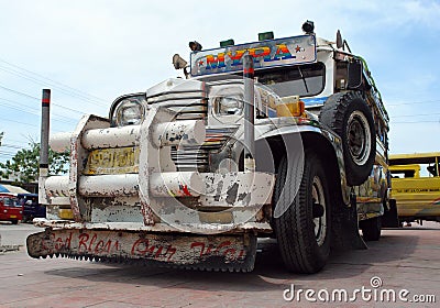 Philippine Jeepney. Stock Photo