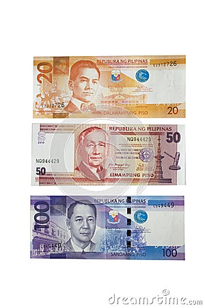 Philippine Peso Currency Stock Photo