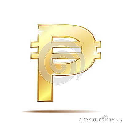 Philippine peso currency symbol Vector Illustration