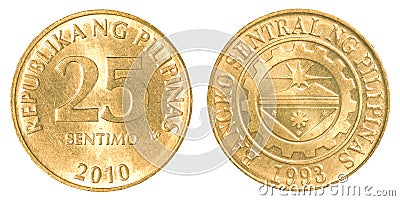 25 Philippine sentimo coin Stock Photo