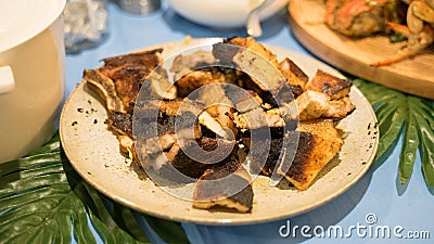 Philippine Style Dish Pork Chops Stock Photo