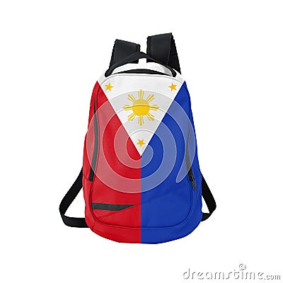 Philippines flag backpack isolated on white Stock Photo