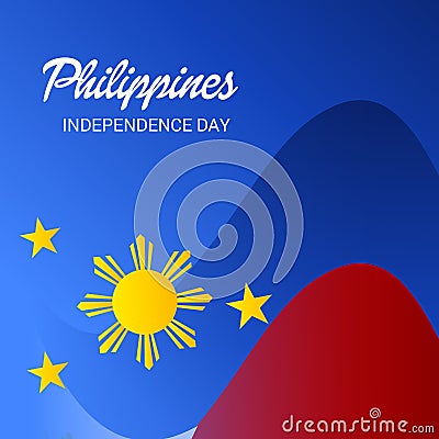 Philippines Independence Day. Cartoon Illustration