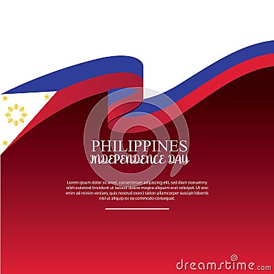 Philippines Independent Day Vector Template Design Illustration - Vector Stock Photo