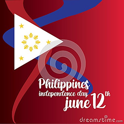 Philippines Independent Day Vector Template Design Illustration - Vector Vector Illustration