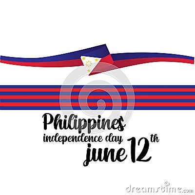 Philippines Independent Day Vector Template Design Illustration - Vector Stock Photo