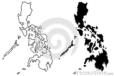 Philippines map vector Vector Illustration