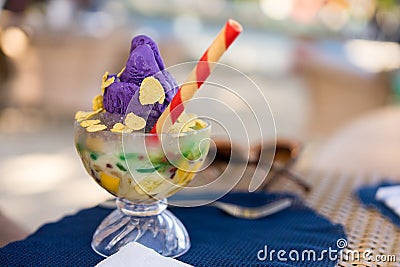 Philippines mixed ice or Halo halo Stock Photo