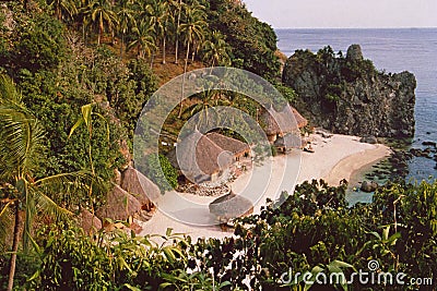 Philippines: A resort on Apo Island near Negros Stock Photo