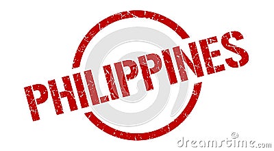 Philippines stamp. Philippines grunge round isolated sign. Vector Illustration