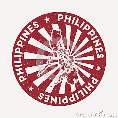 Philippines stamp. Vector Illustration