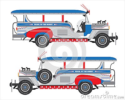 Philippines transportation Jeepney icon vector Vector Illustration