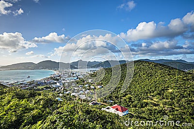 Philipsburg Townscape Stock Photo