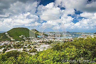 Philipsburg Townscape Stock Photo