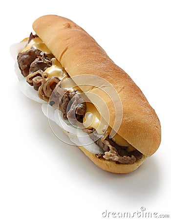 Philly cheese steak sandwich Stock Photo