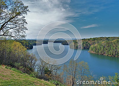 Philpott Lake in the Blue Ridge Mountains Stock Photo