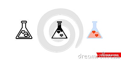 Philtre icon of 3 types color, black and white, outline. Isolated vector sign symbol Stock Photo