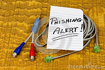 Phishing alert email notice online virus security protection Stock Photo