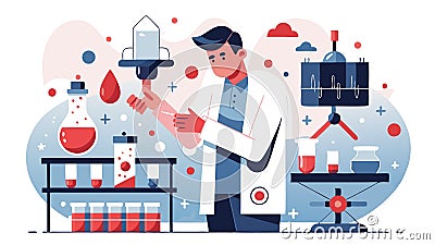 Phlebotomists label and process blood samples correctly to ensure accurate laboratory testing results Stock Photo