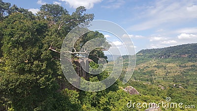 Phnom Kulen National Park is a national park in Cambodia, located in the Phnom Kulen mountain massif in Siem Reap Province. Stock Photo