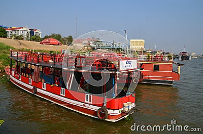 Phnom Penh boat tour Editorial Stock Photo