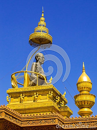 Samdech Chuon Nath Statue, Phnom Penh Stock Photo