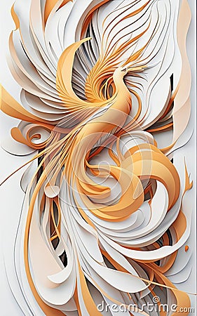 Phoenix abstract art background Stock Photo