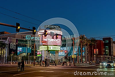 Night view of the Footprint Center arena Editorial Stock Photo