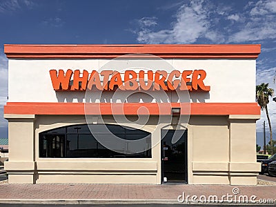 Whataburger is an American fast food restaurant Editorial Stock Photo