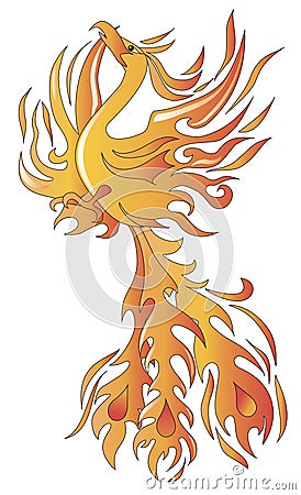 Phoenix bird Vector Illustration