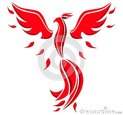 Phoenix bird symbol Cartoon Illustration