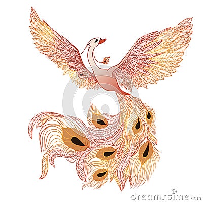 Phoenix bird Vector Illustration