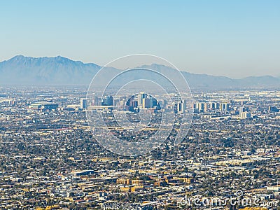 Phoenix downtown modern city skyline, Phoenix, AZ, USA Stock Photo