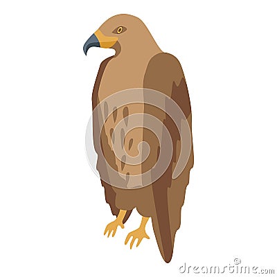 Phoenix eagle icon, isometric style Vector Illustration