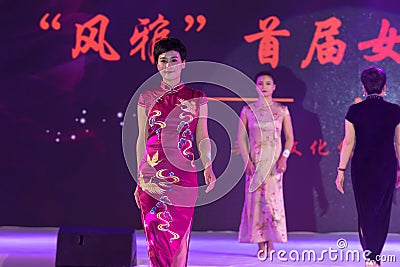 Phoenix-Female cheongsam show Editorial Stock Photo