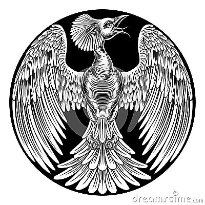 Phoenix Fire Bird Design Vector Illustration