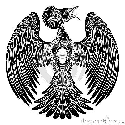 Phoenix fire bird design Vector Illustration