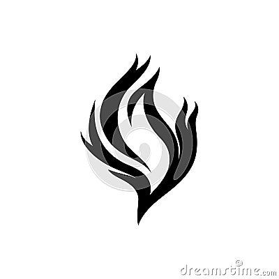 Phoenix flame flame icon Vector Illustration