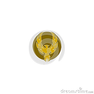 Phoenix flame logo icon isolated on white background Vector Illustration