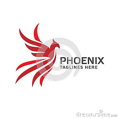 Phoenix logo creative logo of mythological bird Vector Illustration