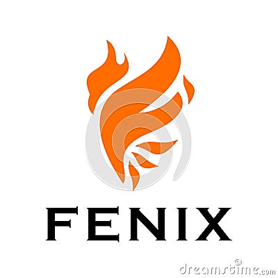 Phoenix logo vector. Fenix logo design. Fire bird Vector Illustration